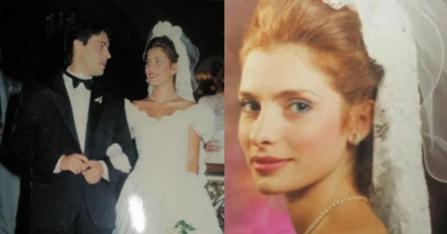 Ελένη Μενεγάκη: Σπάνιες φωτογραφίες από τον πρώτο σύντροφο της και τον γάμο της στα 21