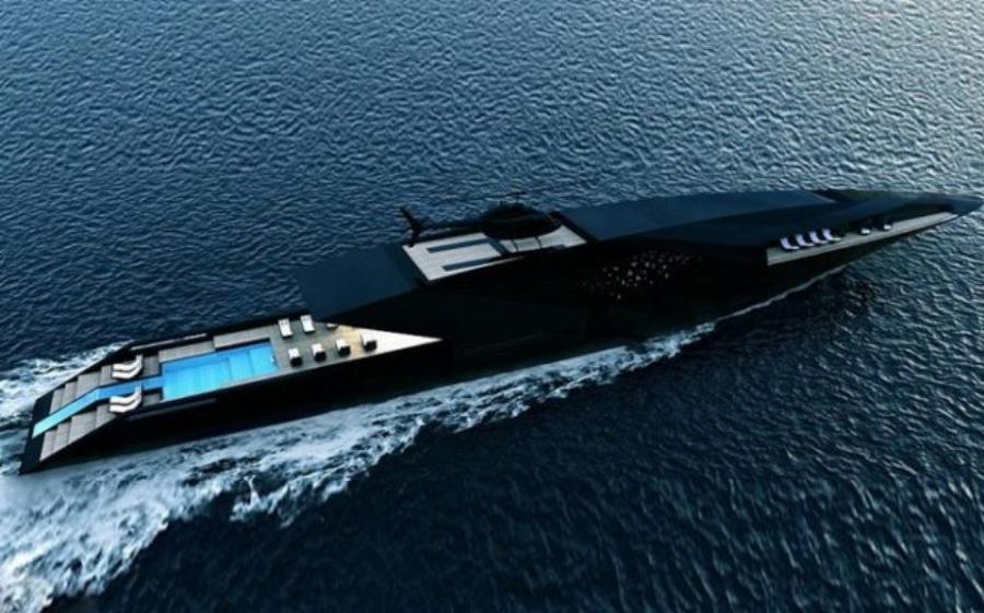 «Μαύρος κύκνος» των θαλασσών: Το μαύρο πολυτελές γιοτ, που το εσωτερικό του είναι βγαλμένο από παραμύθι