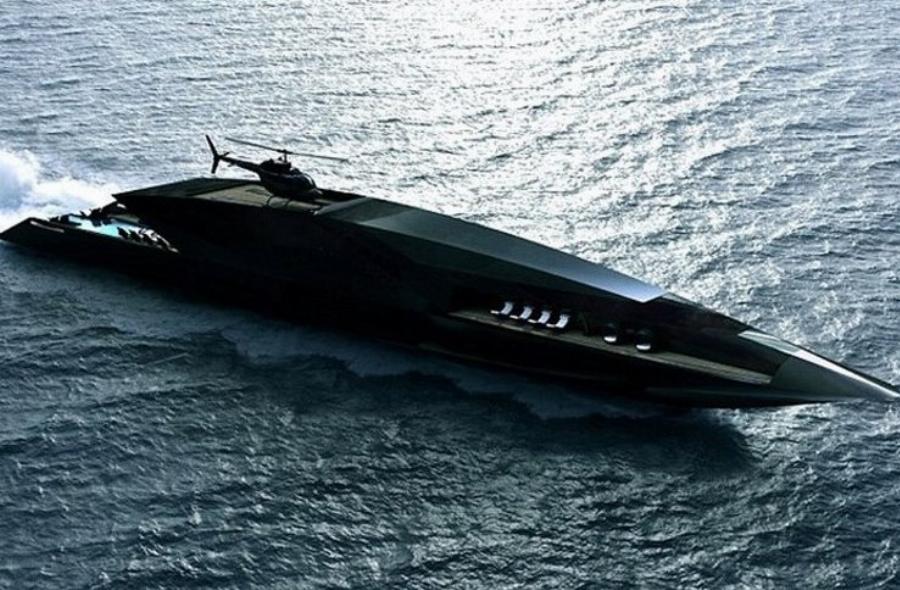 «Μαύρος κύκνος» των θαλασσών: Το μαύρο πολυτελές γιοτ, που το εσωτερικό του είναι βγαλμένο από παραμύθι