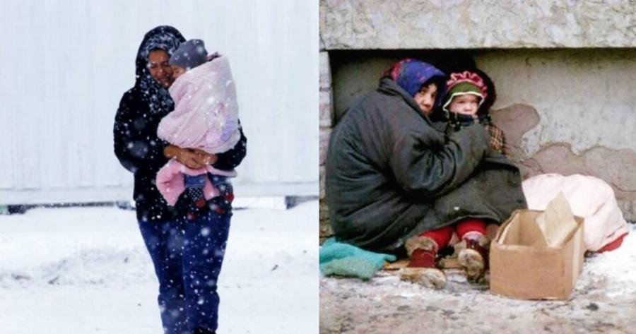 “Μανούλα κρυώνω, κάνε κάτι”: Χιόνιζε και κοιμόμουν με την κόρη μου στο δρόμο, μέχρι που μας πήρε ένας άγνωστος