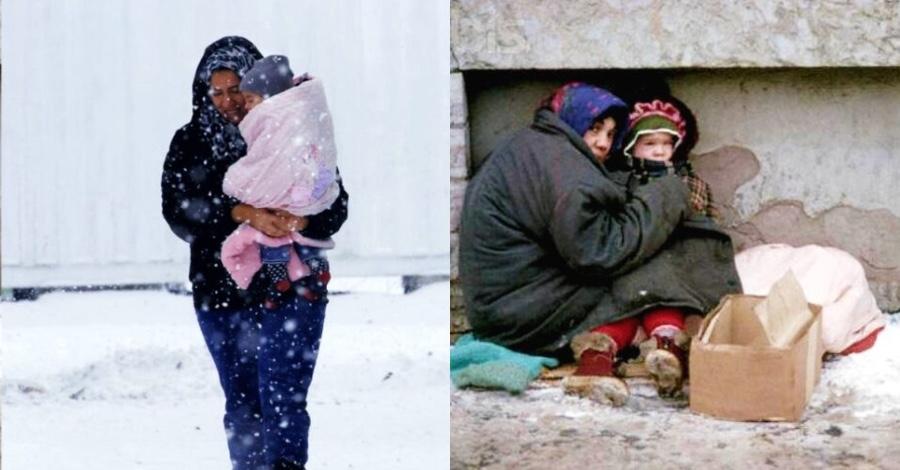 “Μανούλα κρυώνω, κάνε κάτι”: Χιόνιζε και κοιμόμουν με την κόρη μου στο δρόμο, μέχρι που μας πήρε ένας άγνωστος