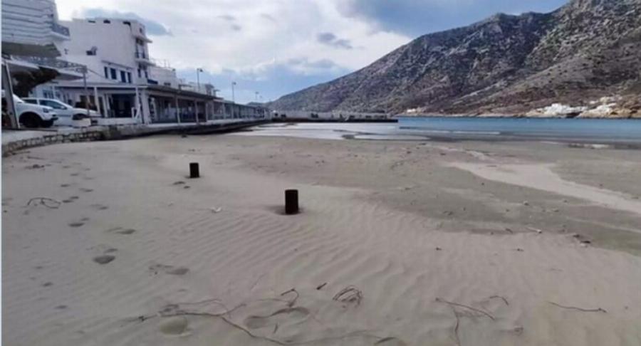 Σίφνος: Η θάλασσα εξαφανίστηκε μέσα σε μια νύχτα, περπατούν εκεί που μέχρι χθες ήταν βυθός