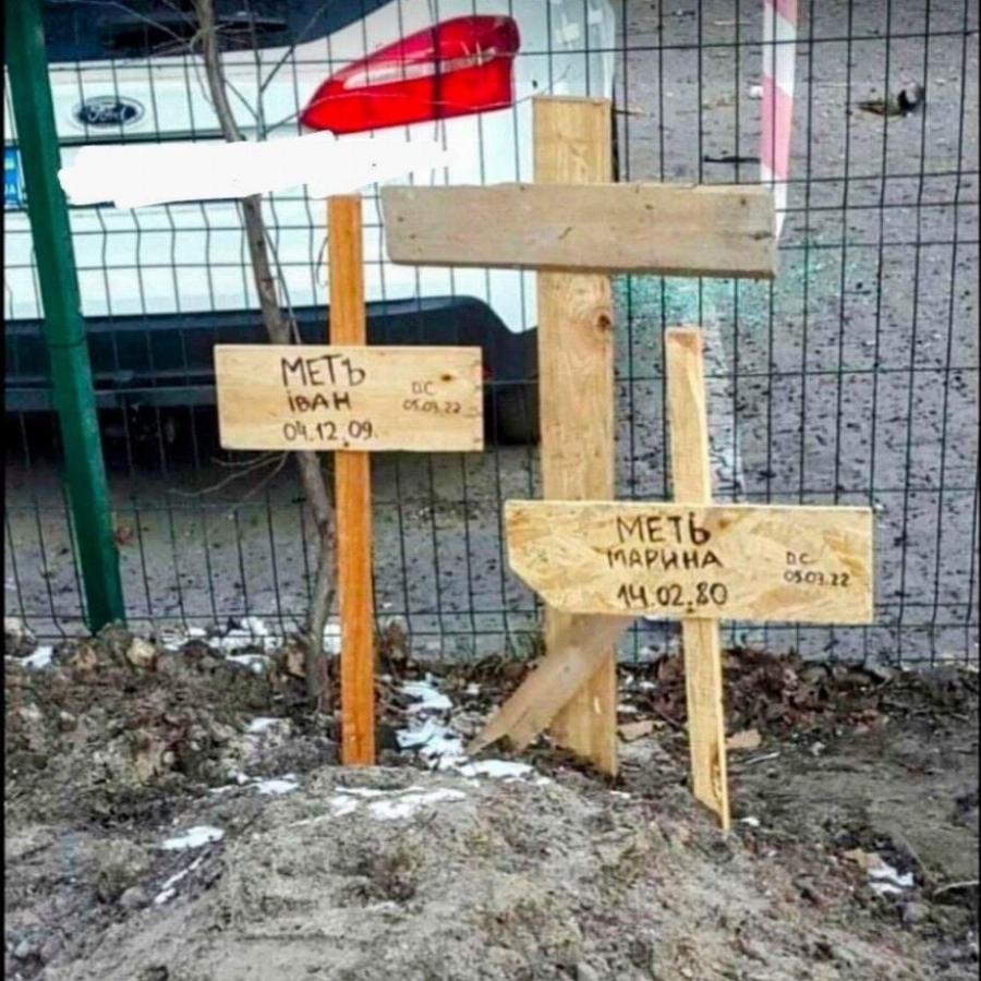 Πόλεμος Ουκρανία: Μητέρα και γιος θάφτηκαν σε αυλή στο Ιρπίν, σκοτώθηκαν από βόμβα