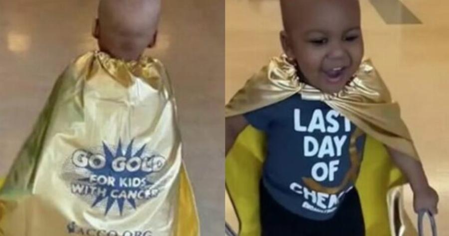 Ένας σύγχρονος σούπερ ήρωας: 2 χρονών αγοράκι γιορτάζει την τελευταία μέρα χημειοθεραπείας