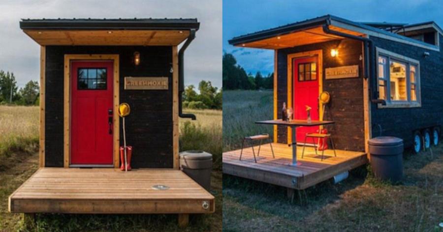 Ξύλινο τροχόσπιτο: Εξωτερικά φαίνεται απλό, το κόστος του ξεκινάει στα 65.000$, είναι άνετο και το εσωτερικό του εντυπωσιάζει