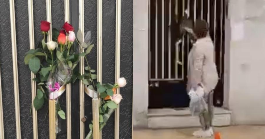 Ηλικιωμένη άφησε λουλούδια στο σπίτι της Ρούλας Πισπιρίγκου στη μνήμη των τριών κοριτσιών: Ρίγη συγκίνησης με το βίντεο