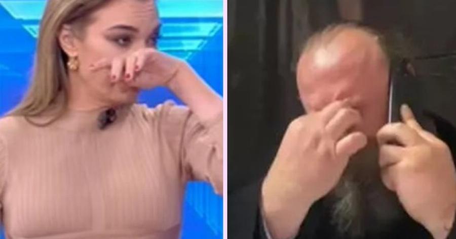 «Πονάμε μαζί σας, αυτό θέλω να σας πω.»: «Λύγισε» στον αέρα η Τατιάνα Στεφανίδου με όσα είπε ο πατέρας Βασίλειος για τη φρίκη του πολέμου