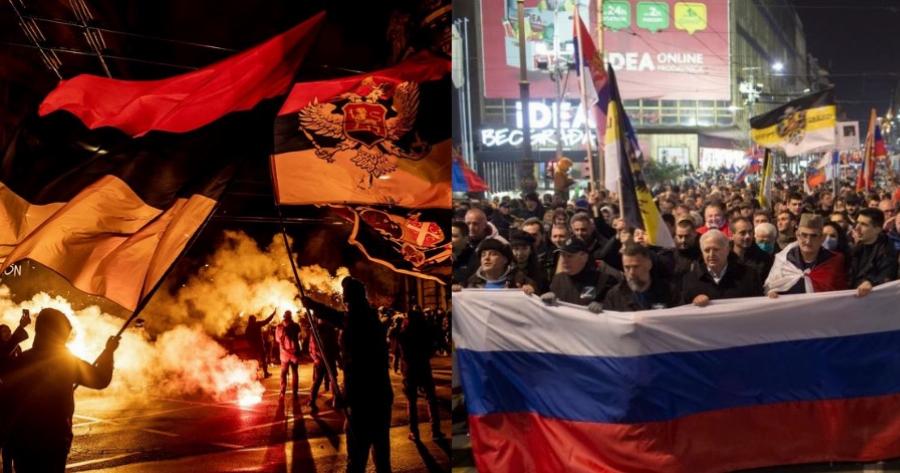 Σερβία υπέρ Ρωσίας: Χιλιάδες Σέρβοι διαδήλωσαν υπέρ του Πούτιν και της Ρωσίας