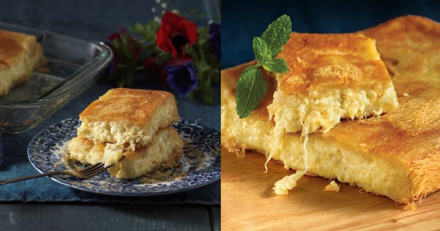 Αναποδογυριστή τυρόπιτα:  Τραγανή με πλούσια γέμιση τυριού