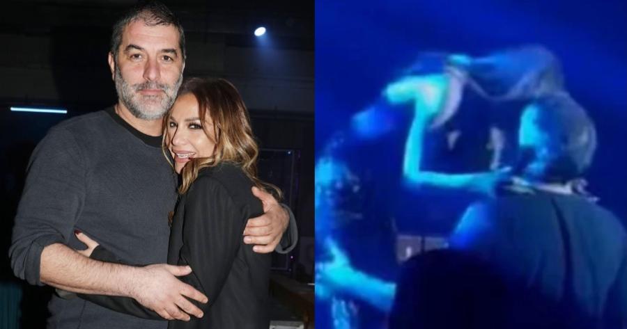 Ασυγκράτητος ο Βασίλης Μπισμπίκης: Άρπαξε την Βανδή πάνω στην πίστα και την φίλησε μπροστά σε όλο το μαγαζί