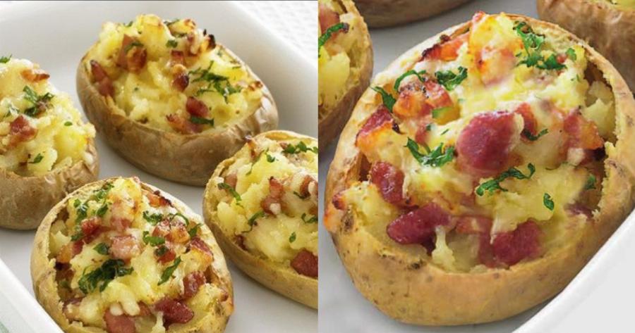 Γεμιστές πατάτες: Γρήγορη συνταγή με γάλα, τυρί και μπέικον – Το αποτέλεσμα είναι λαχταριστό