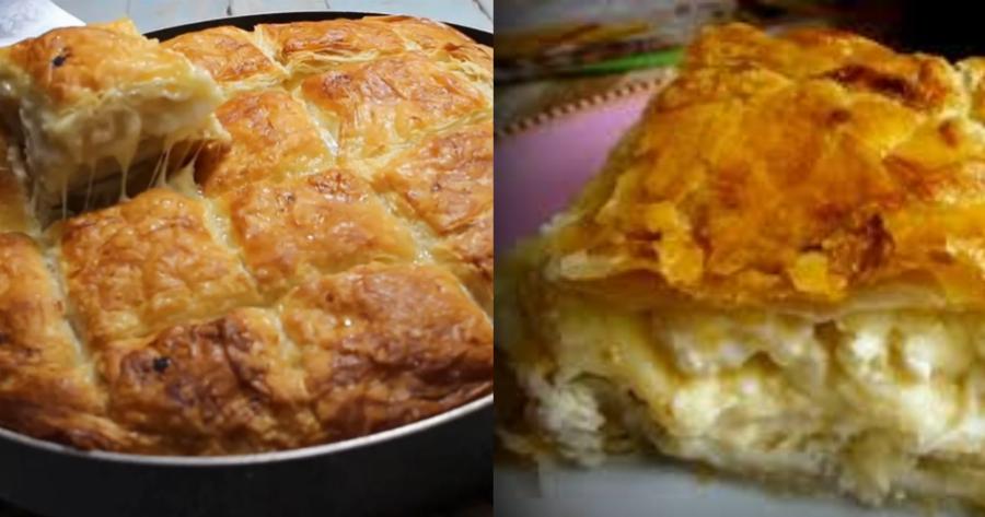 Τυρόπιτα με 4 τυριά: Πανεύκολη συνταγή – Θα λιώνει στο στόμα