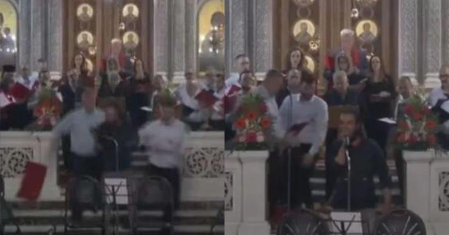 Πρωτόγνωρα πράγματα: Η στιγμή που αλλοδαπός εισβάλει στον Αγ. Παντελεήμονα κι αρχίζει να ουρλιάζει στο μικρόφωνο αραβικά