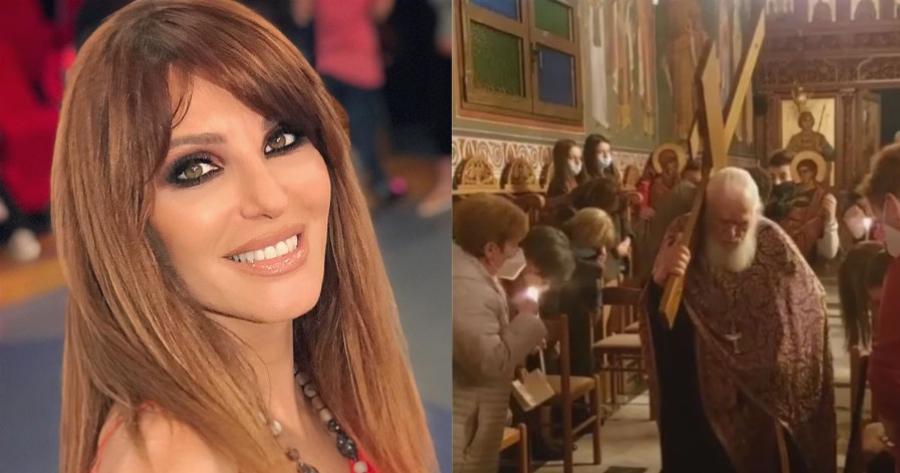 «Έκλαιγε όλο το εκκλησίασμα…»: Η συγκινητική ανάρτηση της Βίκυς Χατζηβασιλείου με τον παπά Γιώργη που κουβαλούσε στην πλάτη τον Σταυρό