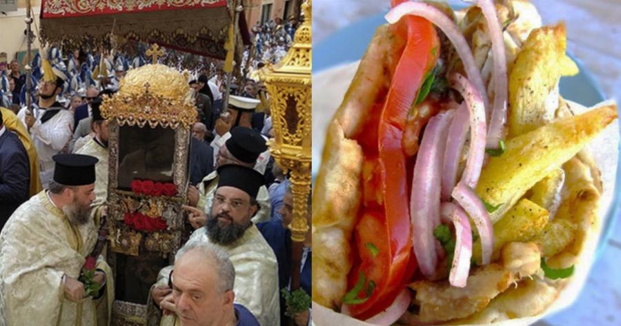 Έτρωγαν σουβλάκια πάνω από το σκήνωμα του Αγίου Σπυρίδωνα: Χαμός στην Κέρκυρα