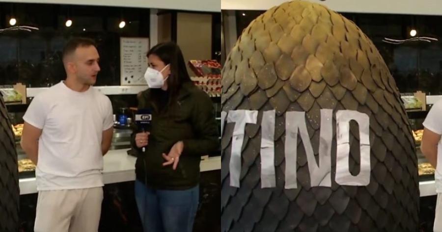 Ζαχαροπλαστίο στην Θεσσαλονίκη: Έφτιαξαν σοκολατένιο αυγό Game of Thrones… 90 κιλών!