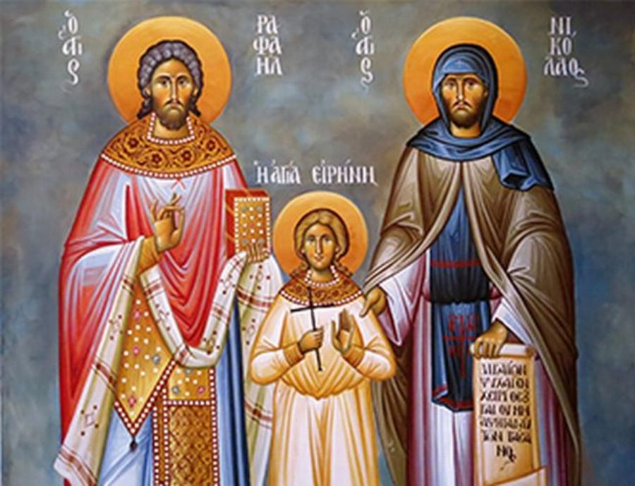 Η Ιερά μονή στη Λέσβο: Άγιοι Ραφαήλ, Νικόλαος και Ειρήνη