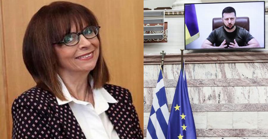 «Είμαστε όλοι Ουκρανοί»: Αυτό δήλωσε η Πρόεδρος της Δημοκρατίας, Κατερίνα Σακελλαροπούλου