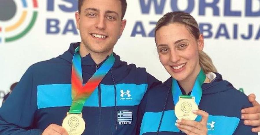 Χρυσό μετάλλιο για την Άννα και τον Διονύση Κορακάκη στο Παγκόσμιο Κύπελλο του Μπακού