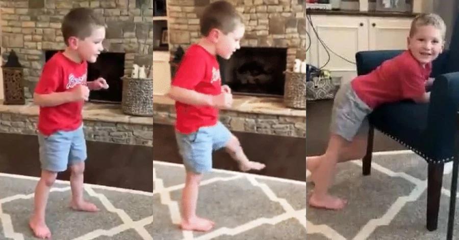 5χρονο αγόρι: Οι οι γιατροί του είπαν πως δεν θα περπατήσει ποτέ, εκείνος κάνει τα πρώτα του βήματα και συγκινεί