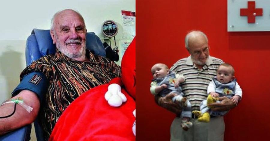 Αιμοδοσία: Ο «άνθρωπος με το χρυσό αίμα» που το δάνεισε πάνω από 1.000 φορές σε 60 χρόνια