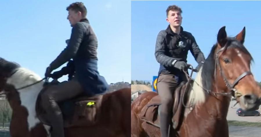 Αύξηση καυσίμων: Πηγαίνει με… άλογο στη δουλειά του επειδή αυξήθηκε η τιμή της βενζίνης