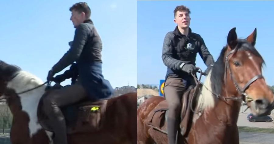 Αύξηση καυσίμων: Πηγαίνει με… άλογο στη δουλειά του επειδή αυξήθηκε η τιμή της βενζίνης