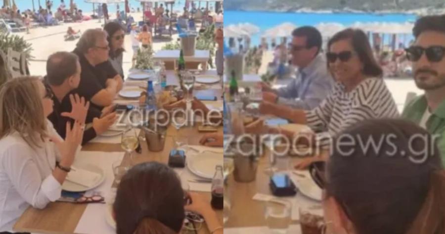 Χανιά: Μπακογιάννη και Βενιζέλος στο ίδιο τραπέζι για θαλασσινά