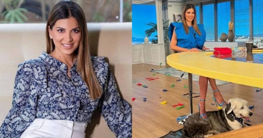 Σταματίνα Τσιμτσιλή: Έντονες αντιδράσεις για τη φωτογραφία της που πατάει τον σκύλο στην εκπομπή της