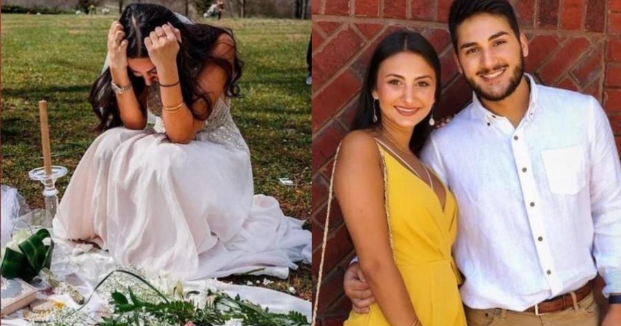 Ασύλληπτος θρήνος: Ντύθηκε νύφη και πήγε στον τάφο του αρραβωνιαστικού της την ημέρα που είχαν κανονίσει να παντρευτούν