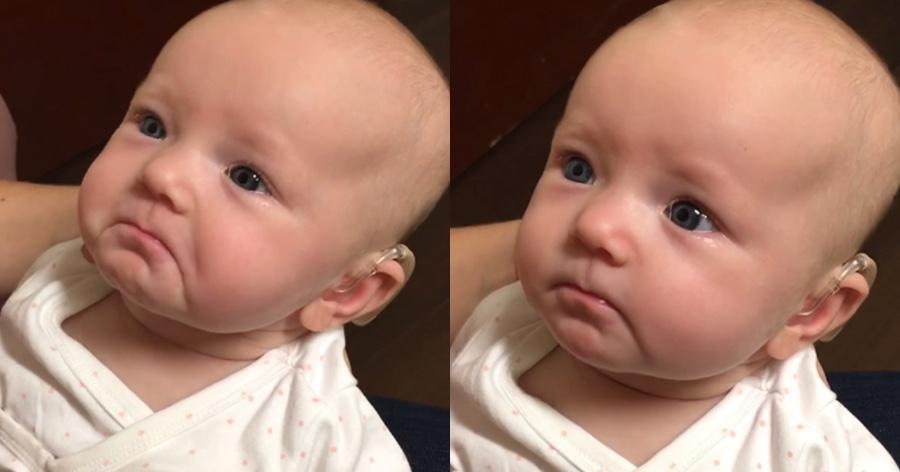 Συγκινητικό βίντεο: Κωφό μωρό ακούει την λέξη μαμά για πρώτη φορά με την βοήθεια ακουστικών