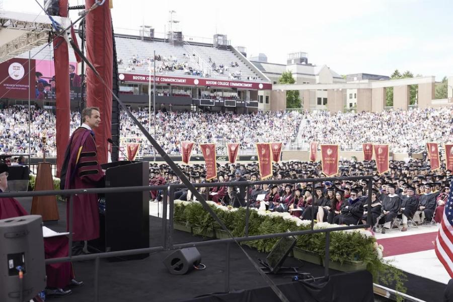 Κυριάκος Μητσοτάκης: Αναγορεύτηκε επίτιμος διδάκτορας στο Boston College