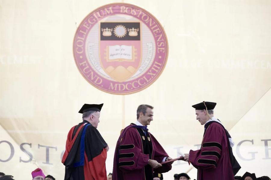 Κυριάκος Μητσοτάκης: Αναγορεύτηκε επίτιμος διδάκτορας στο Boston College