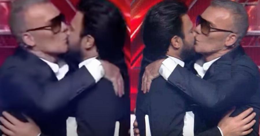 Ανδρέας Γεωργίου και Στέλιος Ρόκκος φιλήθηκαν στο στόμα στο X Factor
