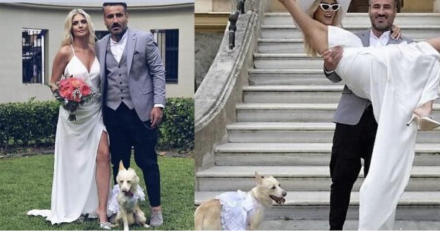 Γάμος Γιώργου Μαυρίδη: Παρανυφάκι η σκυλίτσα του που είχε κακοποιηθεί