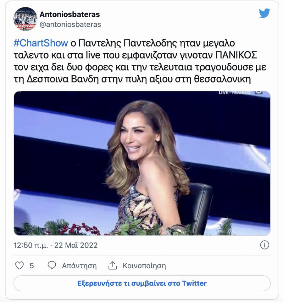 “Ακούς; Σε αγαπάμε ρε”: Συγκίνηση για τον Παντελή Παντελίδη στο πλατό του Chart Show