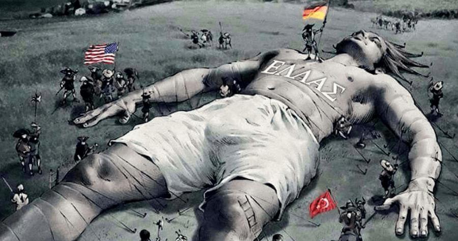 Σκίτσο με την Ελλάδα ως «Κοιμώμενο Γίγαντα» προκαλεί αίσθηση στο διαδίκτυο