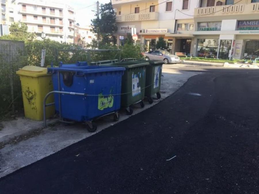 Ως πρόσφατη παρουσιάζεται ασφαλτόστρωση οδού στο Ρέθυμνο από το 2016