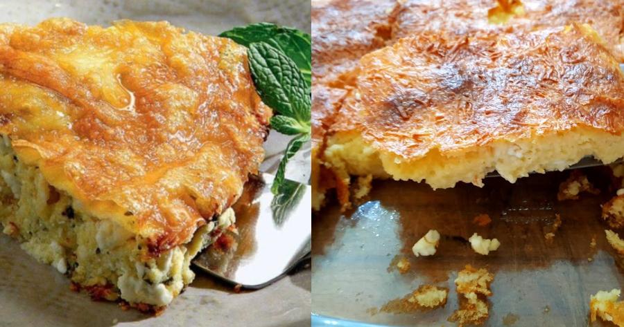 Tυρόπιτα χωρίς φύλλο: Πανεύκολη, αρωματική με χαμηλά λιπαρά και έτοιμη μόνο σε 20΄