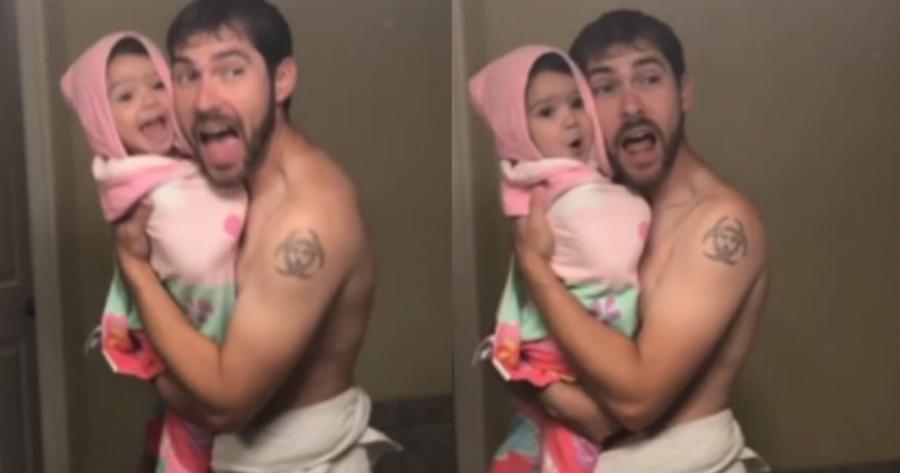 Μπαμπάς και κόρη κάνουν lip sync και ρίχνουν το Ίνσταγκραμ