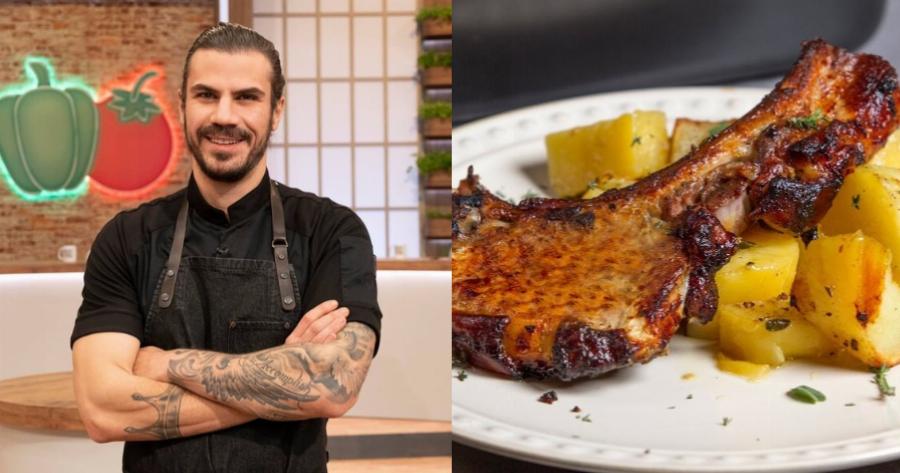 Το μυστικό του Άκη Πετρετζίκη για μαλακές μπριζόλες λεμονάτες στον φούρνο