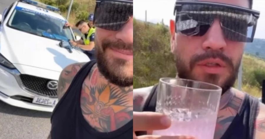 «Γι αυτό να έχετε οδηγό, να σας γράφουν μόνο για ταχύτητα»: Η τροχαία έκοβε κλήση στον οδηγό του Snik κι αυτός έπινε ποτό μπροστά τους