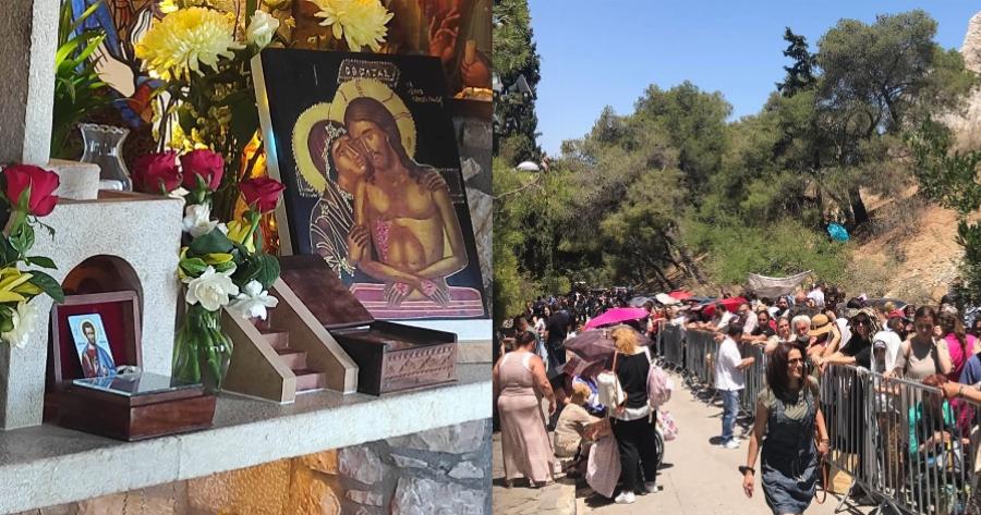 Γιορτή Αγίου Ιούδα Θαδδαίου Λυκαβηττός: Ακούραστος σταύρωνε όλη μέρα ασταμάτητα ο π. Δημήτριος