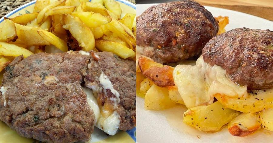 Μπιφτέκια για καλοφαγάδες: Το μυστικό κρύβεται στην επιλογή του κιμά – Η λαχταριστή συνταγή με γέμιση κρέμα τυριού