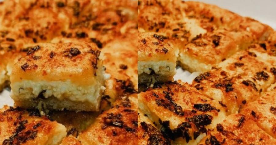 Απευθείας από το χωριό: Πληθωρική και λαχταριστή σκορδοτυρόπιτα έτοιμη σε χρόνο μηδέν για το κυριακάτικο τραπέζι