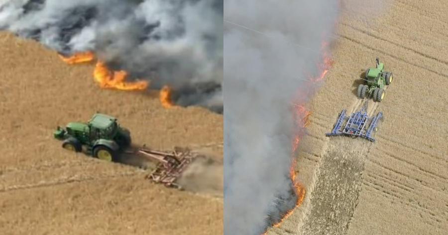 Αγρότης-«ήρωας» γλίτωσε οικισμό από καταστροφή από την πύρινη λαίλαπα