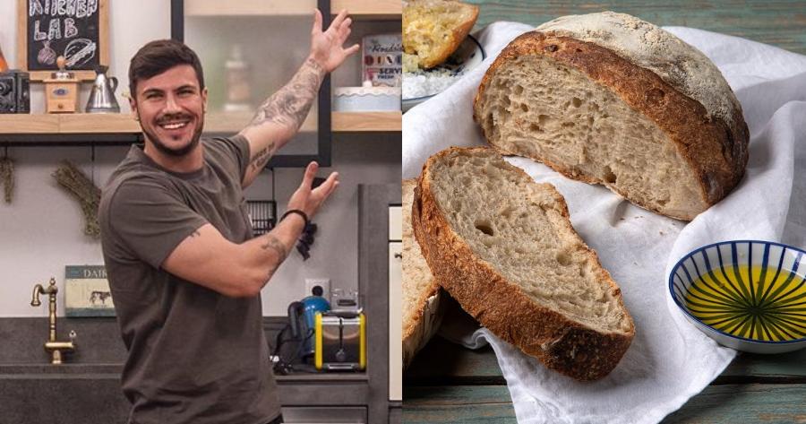Το μυστικό του Άκη Πετρετζίκη: Αποκαλύπτει την σπιτική συνταγή για χωριάτικο ψωμί χωρίς ζύμωμα, πιο νόστιμο και από του φούρνου
