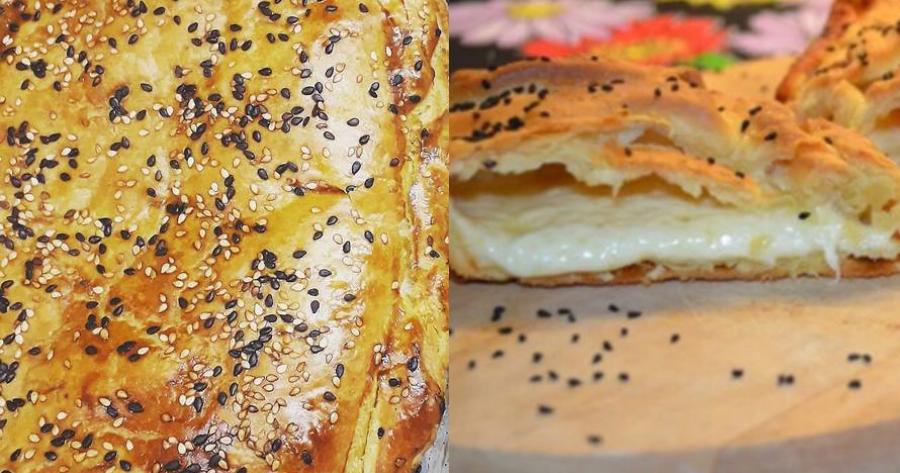 Σκέτη μούρλια: Μπισκοτένια τυρόπιτα με κίτρινο τυρί και άλλα 3 υλικά – Οικονομική και έτοιμη σε 20 λεπτά