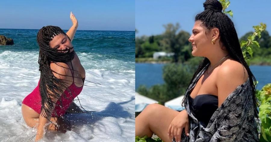 «Παιχνίδια» με τα κύματα: Η Δανάη Μπάρκα φοράει το μαγιό της και ποζάρει μέσα στη θάλασσα