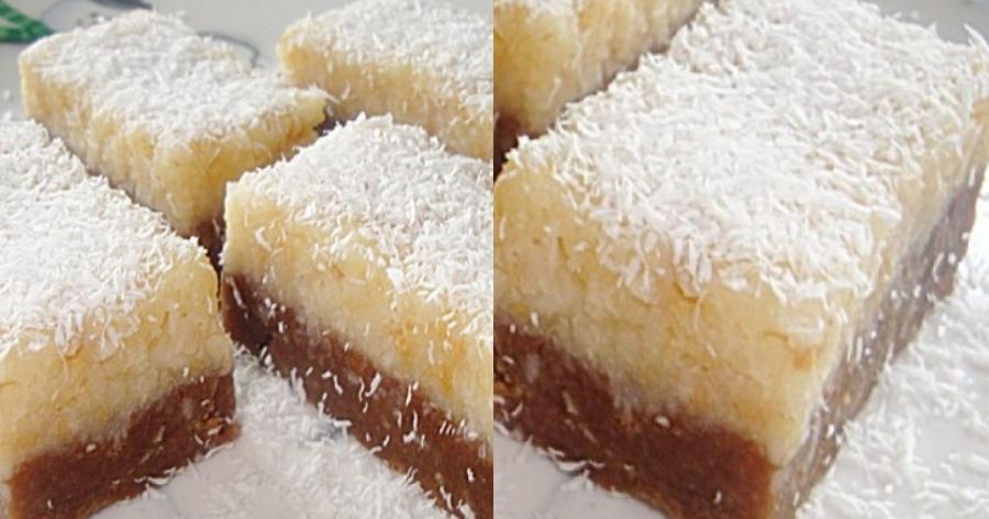 Παραδεισένιο γλύκισμα: Γλυκό ψυγείου με πλούσια κρέμα ινδοκάρυδο και μπισκοτένια βάση – Ελαφρύ και δροσερό για τις ζεστές ημέρες του καλοκαιριού